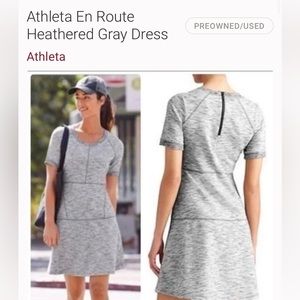 Athleta En Route Heathered Gray Dress